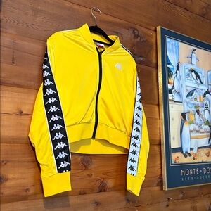 Kappa Cropped Yellow Track Jacket - XS